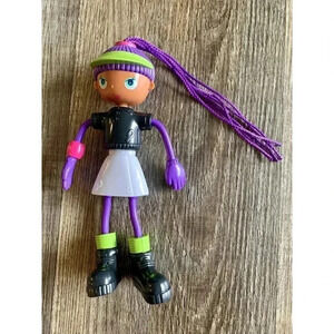 Betty Spaghetty Doll 2003 McDonald’s Posable Toy Ohio Co Art Purple Hair